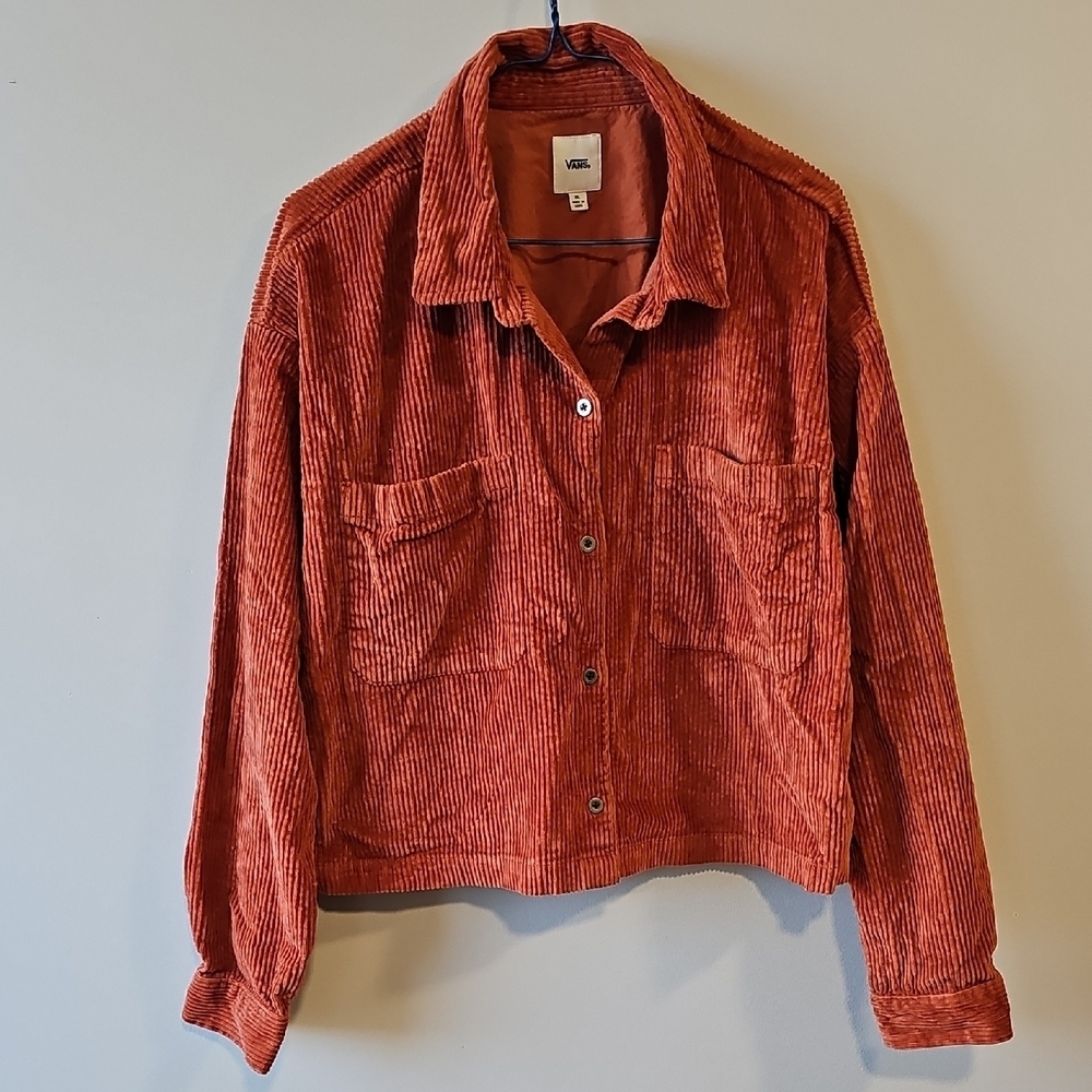 Vans Women's XL Rust Corduroy Button Up Jacket